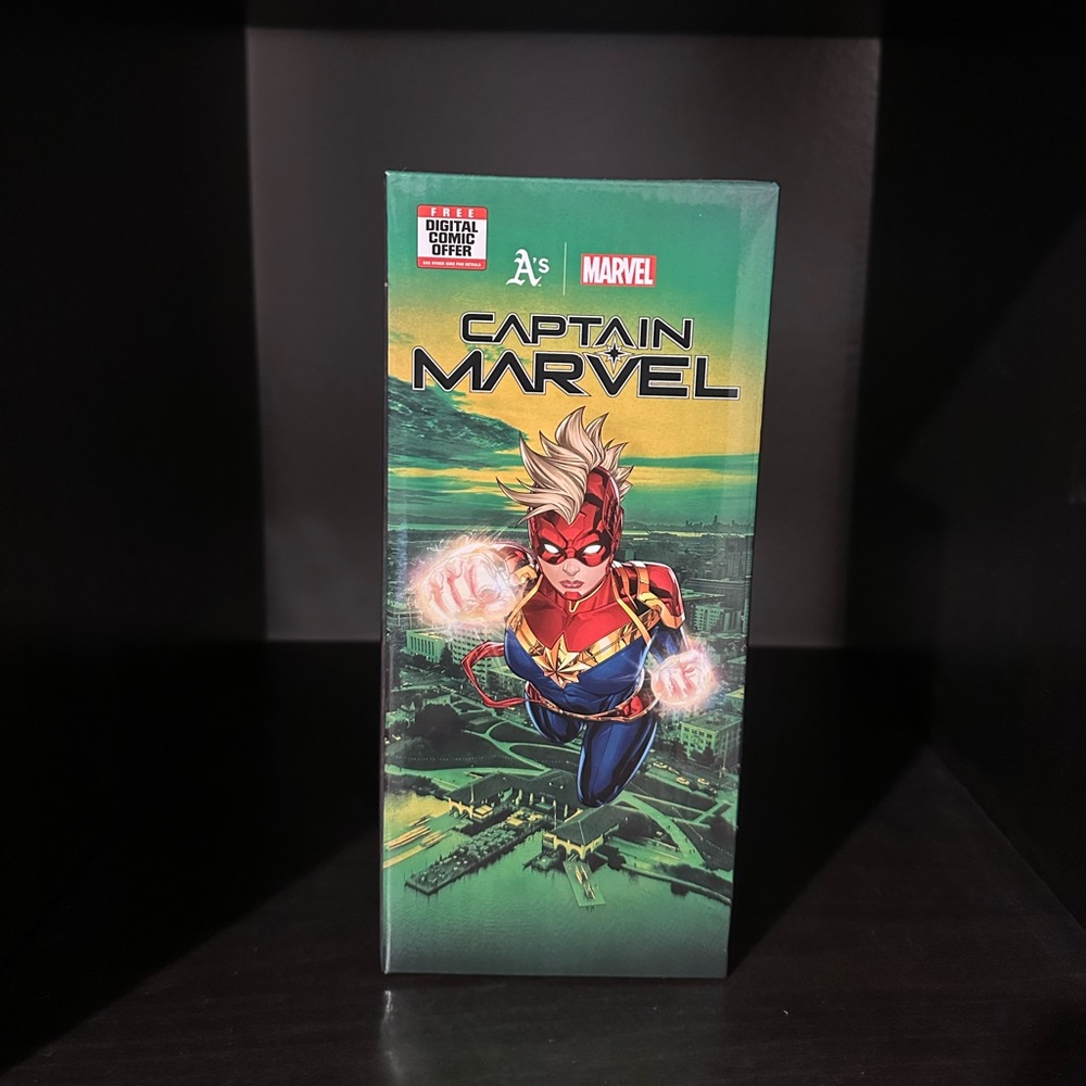 Oakland A’s Athletics Captain Marvel Bobblehead 2023 SGA 7/15/2023 New In Box